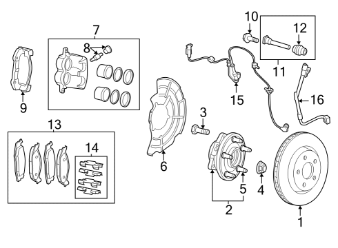 2022 Jeep Grand Cherokee Backing Plate Diagram for 68346850AB