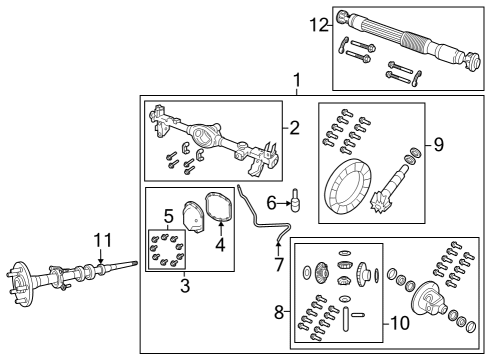 2020 Jeep Gladiator Axle Assembly, Rear Diagram for 68382824AL