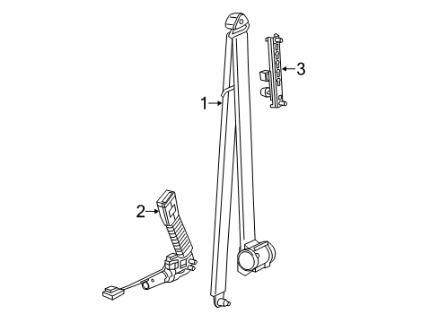 2023 Ram ProMaster 2500 Front Seat Belts Diagram