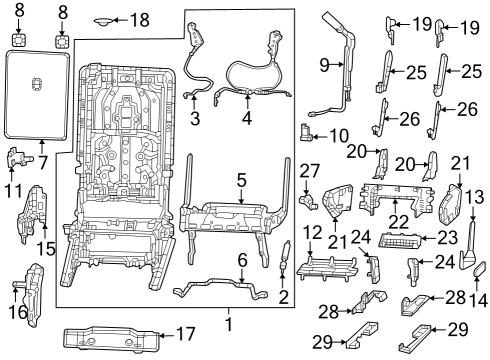 2023 Jeep Wagoneer L Second Row Seats Diagram 7 - Thumbnail