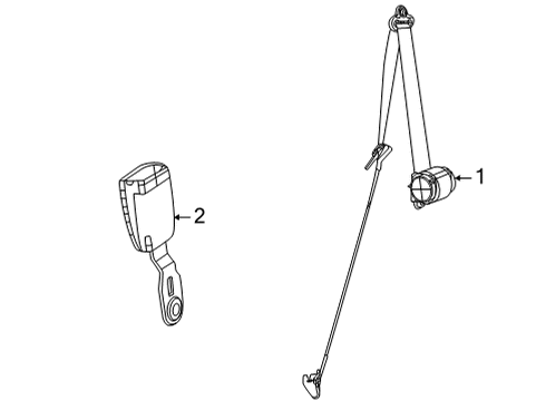 2023 Jeep Grand Wagoneer L Second Row Seat Belts Diagram 1 - Thumbnail