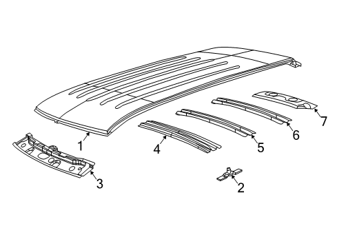 2022 Jeep Compass Roof & Components Diagram