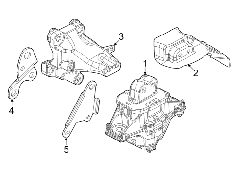 2023 Jeep Grand Cherokee Mount Bracket, Passenger Side Diagram for 68375844AA