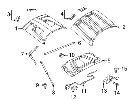 2022 Dodge Challenger Hood & Components Diagram 2 - Thumbnail