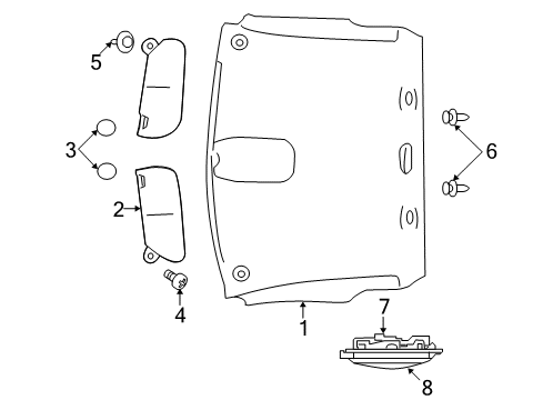 2021 Ram 1500 Classic Interior Trim - Cab Diagram 1 - Thumbnail