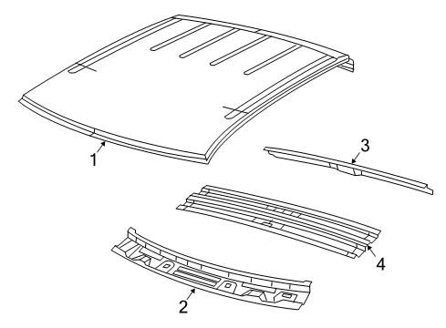2021 Ram 1500 Classic Roof & Components Diagram 2 - Thumbnail