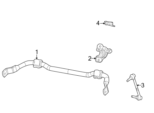 2024 Jeep Grand Cherokee L Stabilizer Bar & Components - Front Diagram 2 - Thumbnail