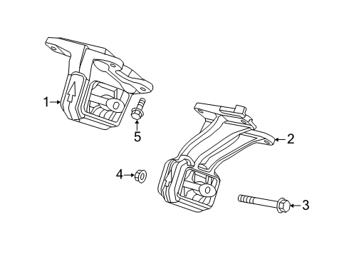 2021 Ram 3500 Engine & Trans Mounting Diagram 2 - Thumbnail