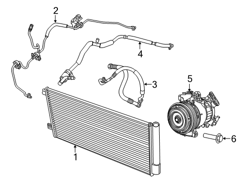2021 Jeep Renegade A/C Condenser, Compressor & Lines Diagram 2 - Thumbnail