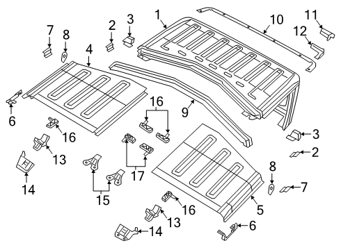2022 Jeep Gladiator Removable Hard Top Diagram
