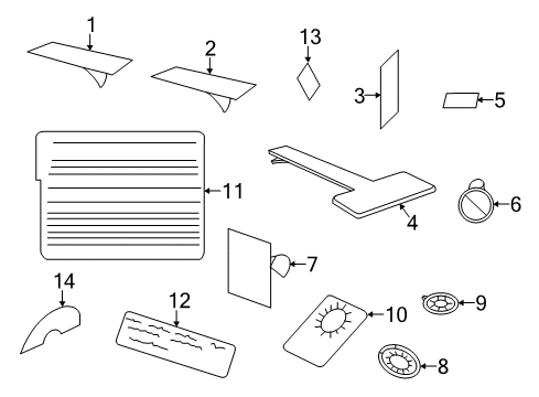 2022 Jeep Grand Cherokee WK A/C Label Diagram for 68190201AB