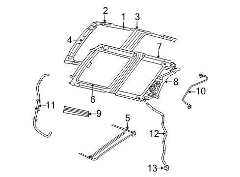 2022 Dodge Challenger Sunroof - Body & Hardware Diagram