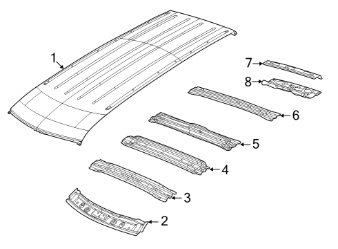 2024 Jeep Grand Cherokee Roof & Components Diagram 2 - Thumbnail