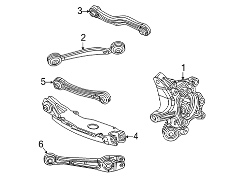 2023 Jeep Grand Cherokee L Rear Suspension, Control Arm, Ride Control, Stabilizer Bar Diagram 3 - Thumbnail