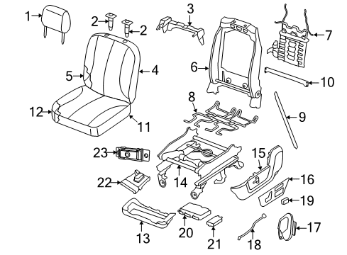 2021 Ram 1500 Classic Front Seat Components Diagram 2 - Thumbnail