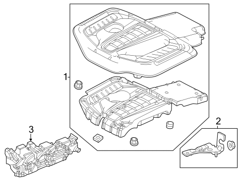 2024 Jeep Grand Wagoneer L Engine Cover Diagram for 68465661AC