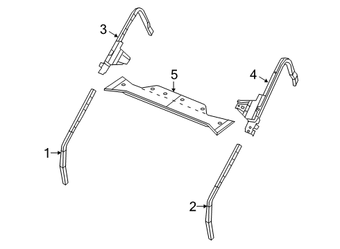 2021 Jeep Gladiator Center Crossmember, Rear Diagram for 68302933AG