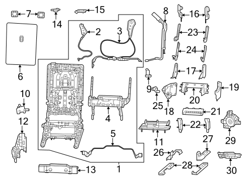 2023 Jeep Wagoneer L Second Row Seats Diagram 5 - Thumbnail