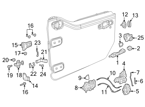 2023 Jeep Gladiator Actuator Cable Diagram for 68375783AA