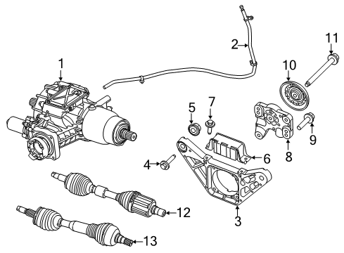 2020 Jeep Cherokee Carrier, Rear Diagram for 68545100AB