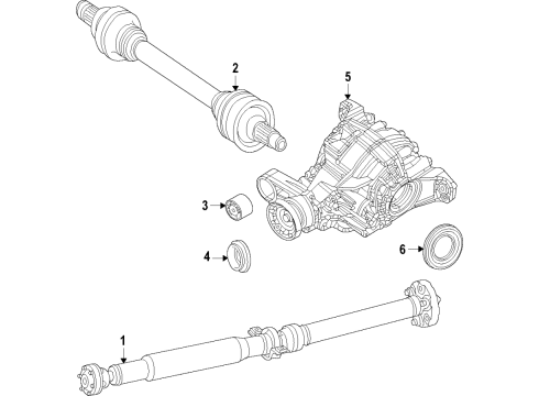 2023 Jeep Grand Cherokee Drive Shaft Diagram for 68380055AA