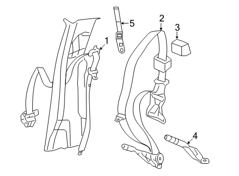 2023 Ram 1500 Classic Rear Seat Belts Diagram