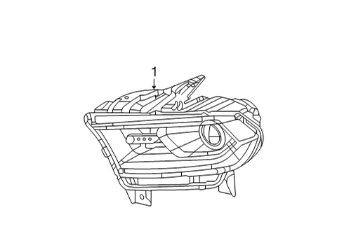 2022 Dodge Durango Headlamp Components Diagram