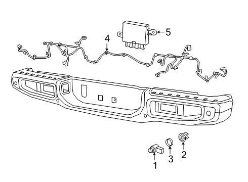 2023 Jeep Gladiator Parking Aid Diagram 3 - Thumbnail
