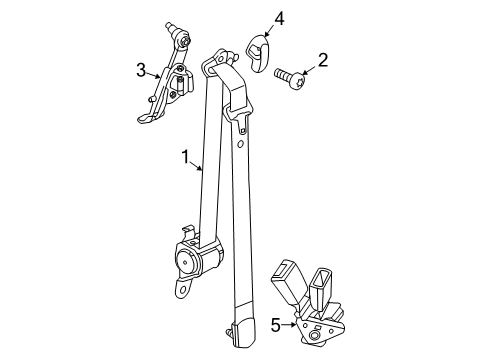 2022 Chrysler Voyager Rear Seat Belts Diagram 1 - Thumbnail