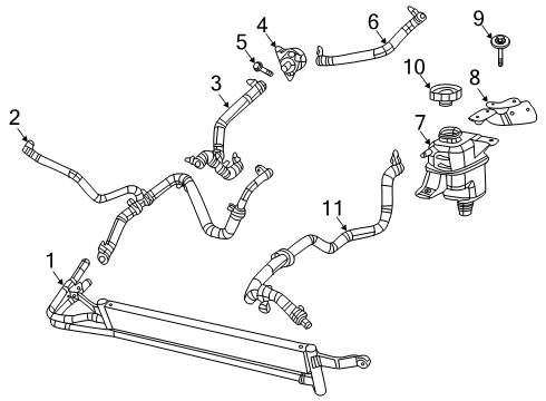 2023 Ram 1500 Radiator & Components Diagram 1 - Thumbnail