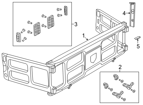 2023 Ram 1500 Exterior Trim - Pick Up Box Diagram 1 - Thumbnail