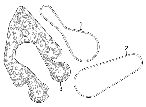 2023 Jeep Grand Cherokee Belts & Pulleys Diagram 1 - Thumbnail