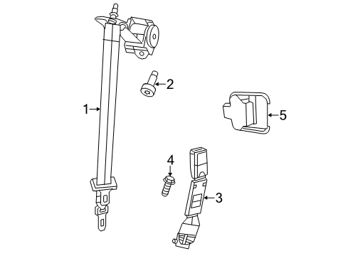 2022 Dodge Durango Rear Seat Belts Diagram 2 - Thumbnail