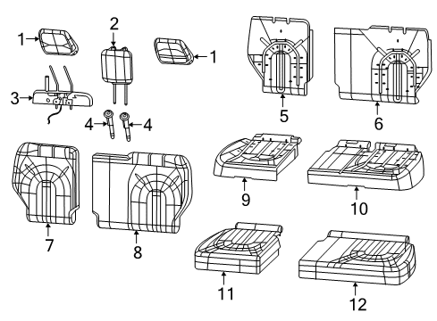 2022 Chrysler Voyager Third Row Seats Diagram 1 - Thumbnail
