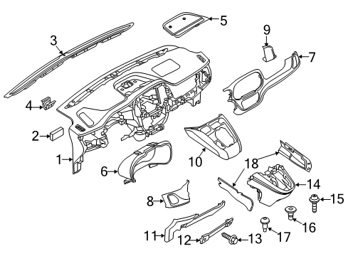 2022 Ram ProMaster City Cluster & Switches, Instrument Panel Diagram 2 - Thumbnail