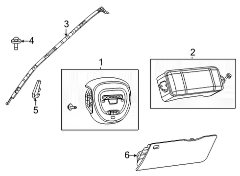 2023 Dodge Durango SDM Module Diagram for 68615035AA
