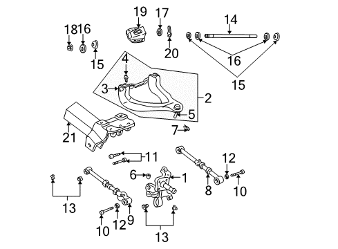 2005 Dodge Stratus Heat Shield Retainer Diagram for 6513505AA