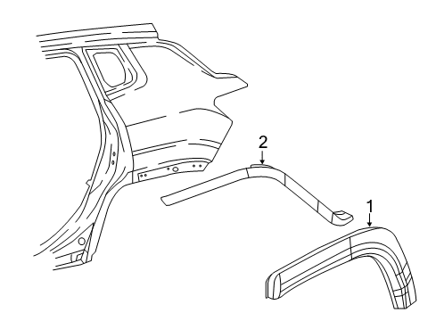 2022 Jeep Compass Exterior Trim - Quarter Panel Diagram