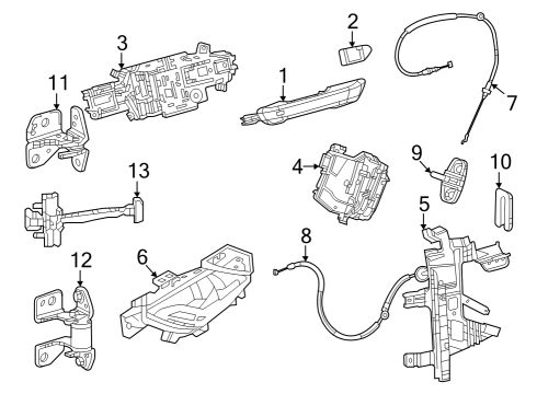 2024 Jeep Grand Cherokee Cable, Rear Inner Diagram for 68499675AA