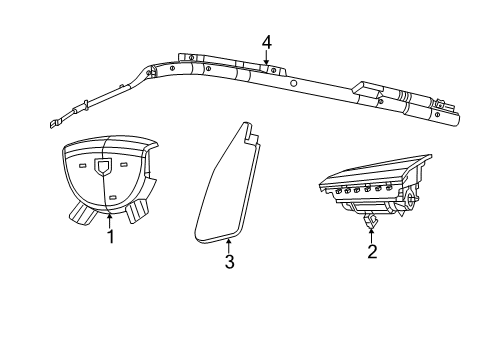 2021 Ram 1500 Classic Air Bag Components Diagram 1 - Thumbnail