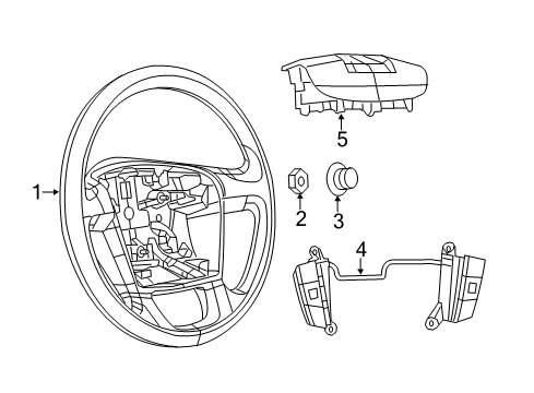 2022 Ram ProMaster 3500 Steering Systems, Internal Components, Shroud, Switches Diagram 5 - Thumbnail
