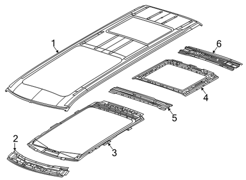 2023 Jeep Grand Wagoneer L Roof & Components Diagram