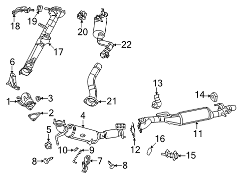 2023 Ram 1500 Exhaust Components Diagram 2 - Thumbnail