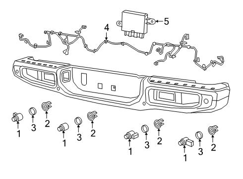 2023 Jeep Gladiator Parking Aid Diagram 4 - Thumbnail