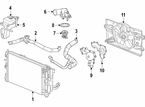 2016 Chrysler 200 Water Pump Diagram for 68111624AG