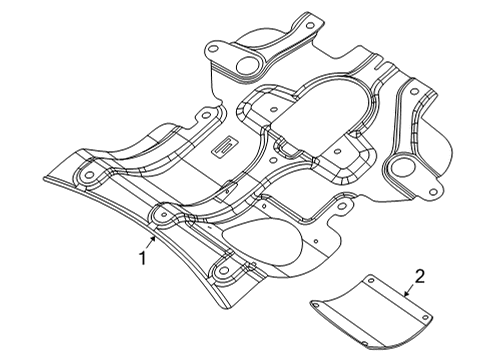 2023 Jeep Grand Cherokee L Splash Shields Diagram 2 - Thumbnail