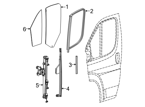 2022 Ram ProMaster 2500 Front Door - Electrical Diagram 1 - Thumbnail