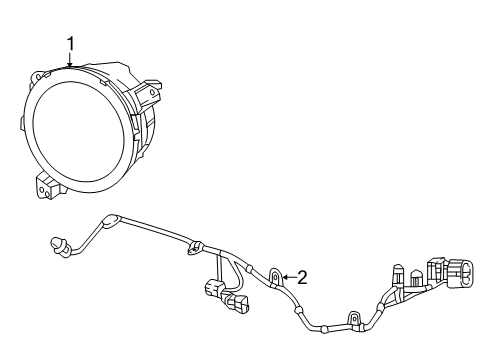 2022 Jeep Gladiator Headlamp Components Diagram 2 - Thumbnail