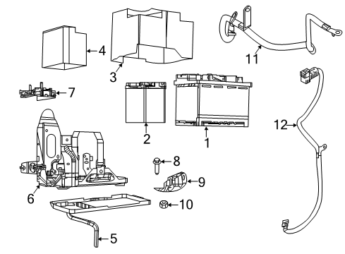 2022 Jeep Compass Negative Cable Diagram for 68491450AB