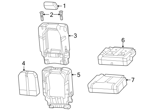 2024 Jeep Wagoneer Armrest, Gray Diagram for 6TV251D4AD